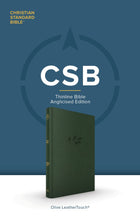 Load image into Gallery viewer, CSB Thinline Bible, Anglicised, Green LeatherTouch
